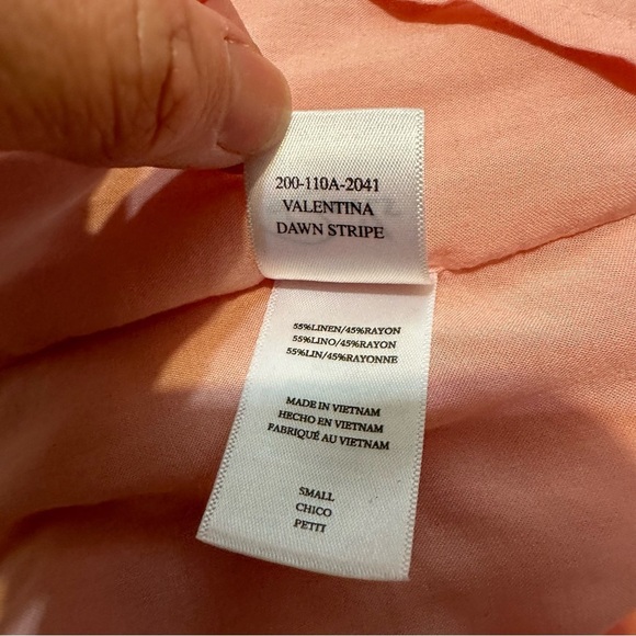 Rails multicolor striped short sleeve lined square neckline dress size small - Picture 2 of 7